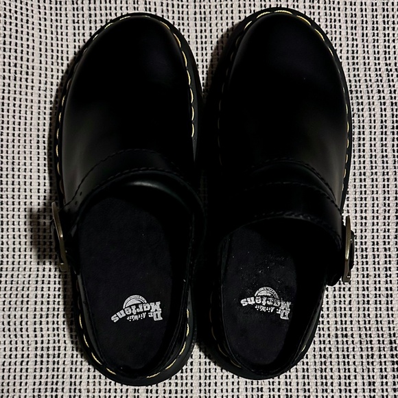 Dr. Martens Zebzag Leather Platform Mules - Picture 1 of 6